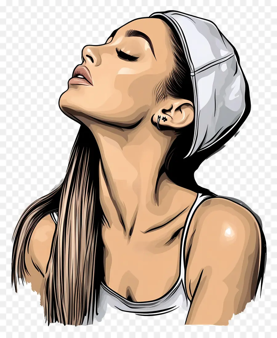 Ariana Grande，Retrato Estilizado PNG