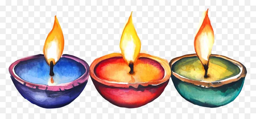 Lâmpadas A óleo De Diwali，Velas PNG