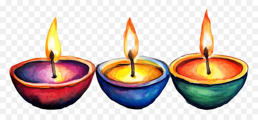 Lâmpadas A óleo De Diwali，Velas PNG