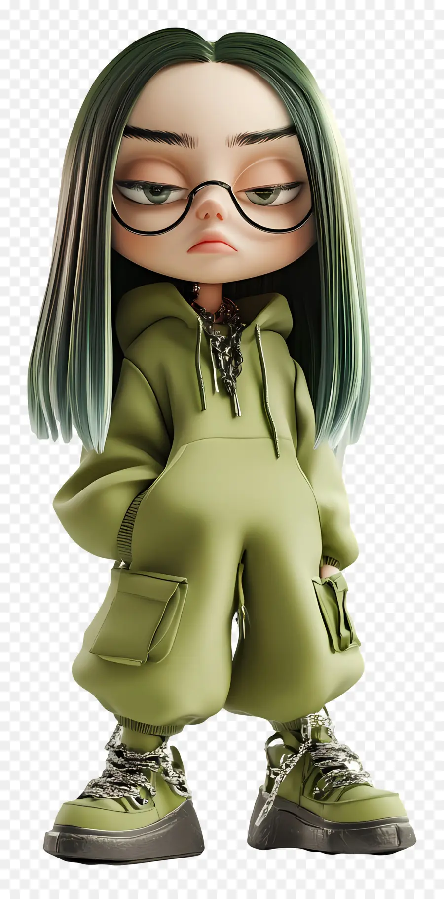 Billie Eilish，Personagem De Desenho Animado PNG