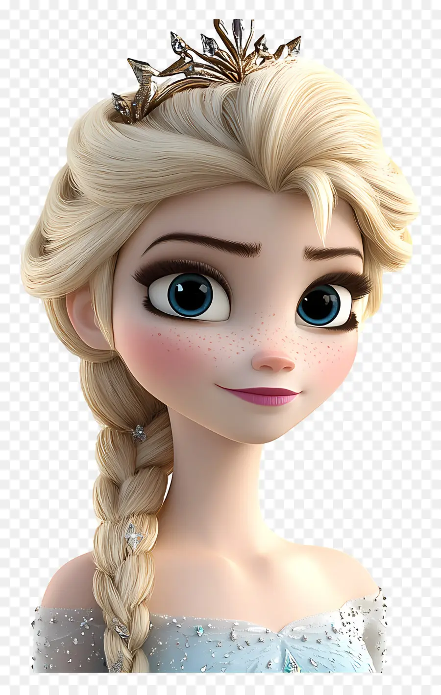 Princesa Elsa，Personagem De Trança Loira PNG