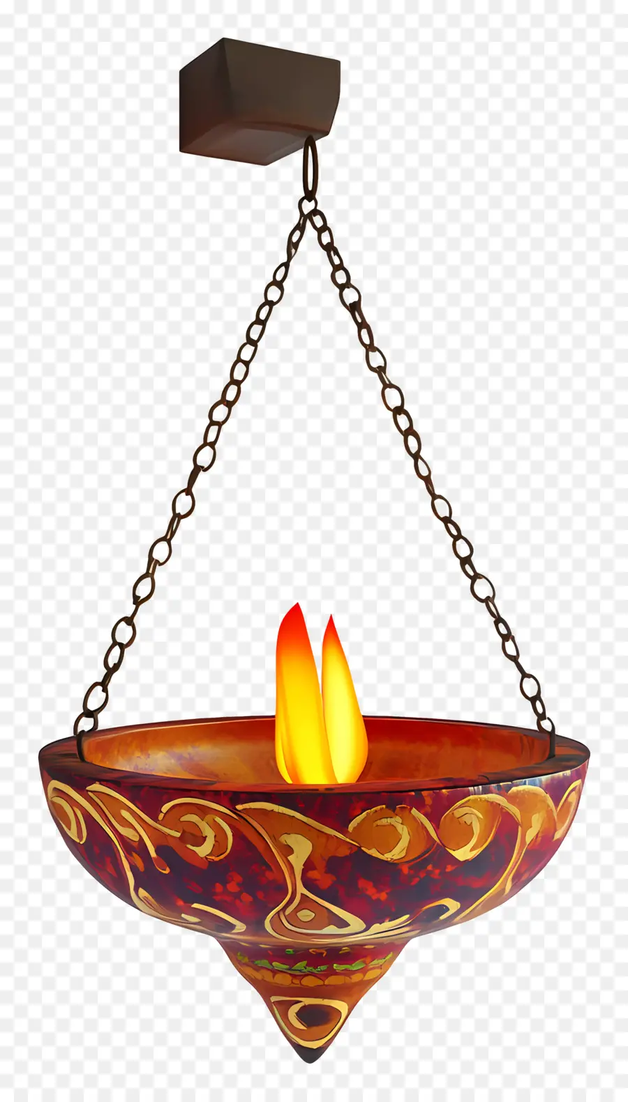 Pendurado Diya，Lâmpada De óleo Decorativa PNG