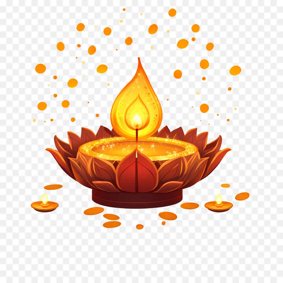 Felizes Dhanteras，Vela Dourada PNG