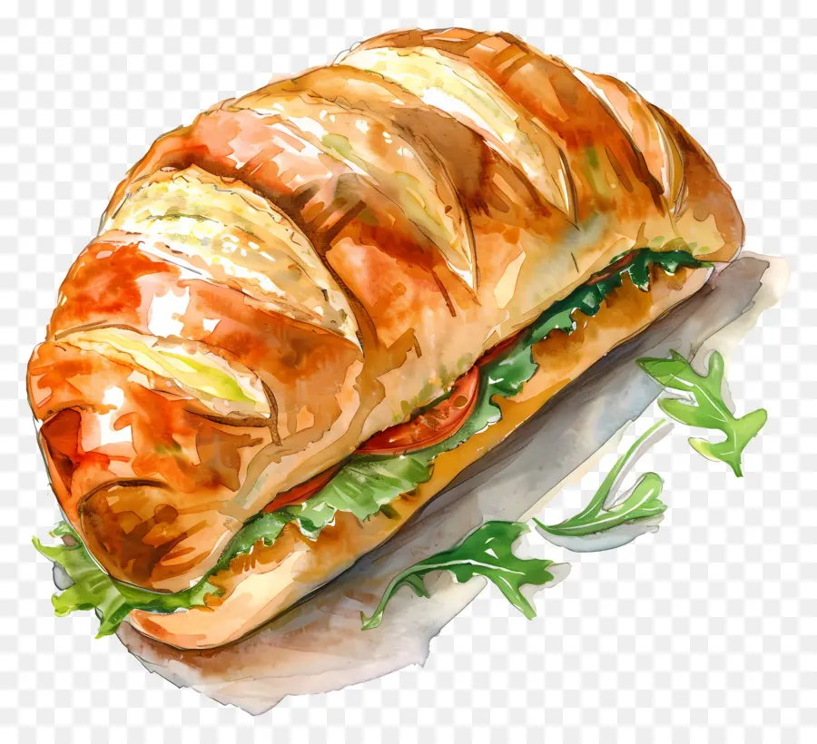 Pão Panera，Croissant Sanduíche PNG