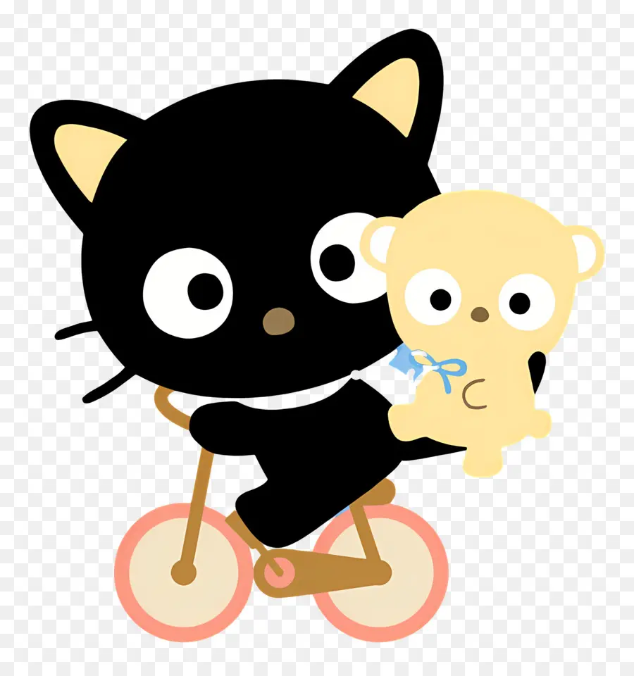 Chococat，Chococat Em Bicicleta PNG