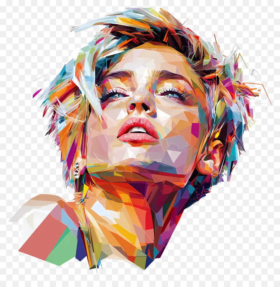 Miley Cyrus，Retrato Colorido PNG