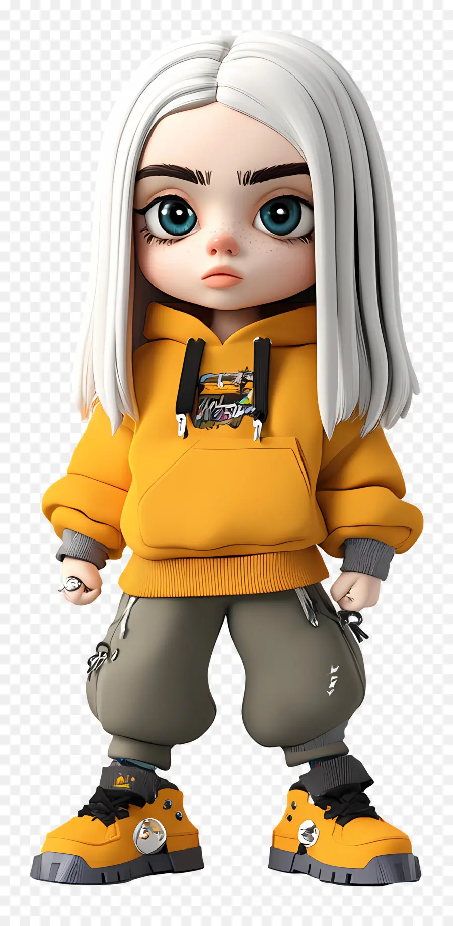 Billie Eilish，Personagem De Desenho Animado PNG