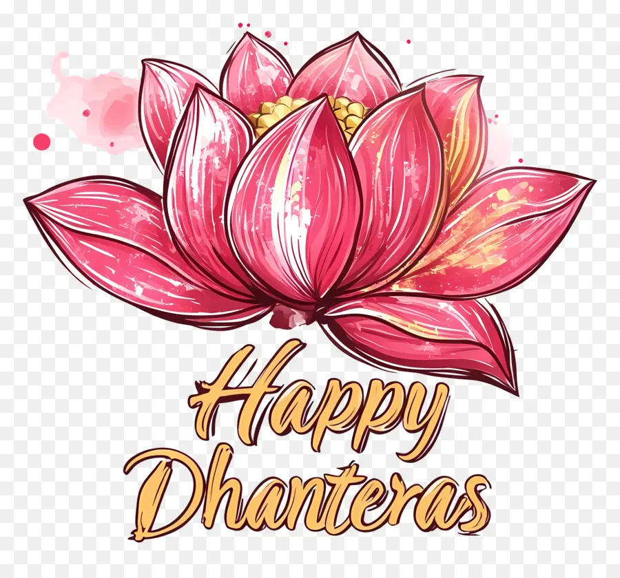 Felizes Dhanteras，Flor De Lótus PNG