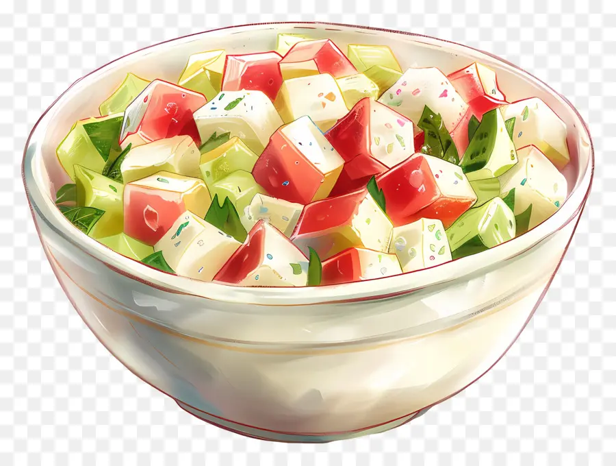 Salada Waldorf，Salada Colorida PNG