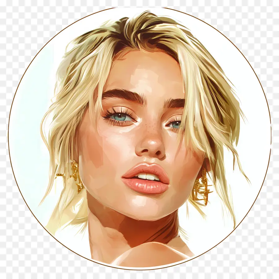 Miley Cyrus，Retrato Estilizado PNG