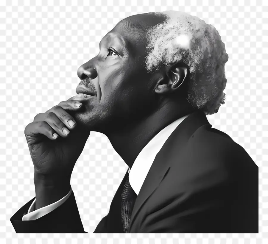 Júlio Nyerere，Homem Idoso Pensando PNG