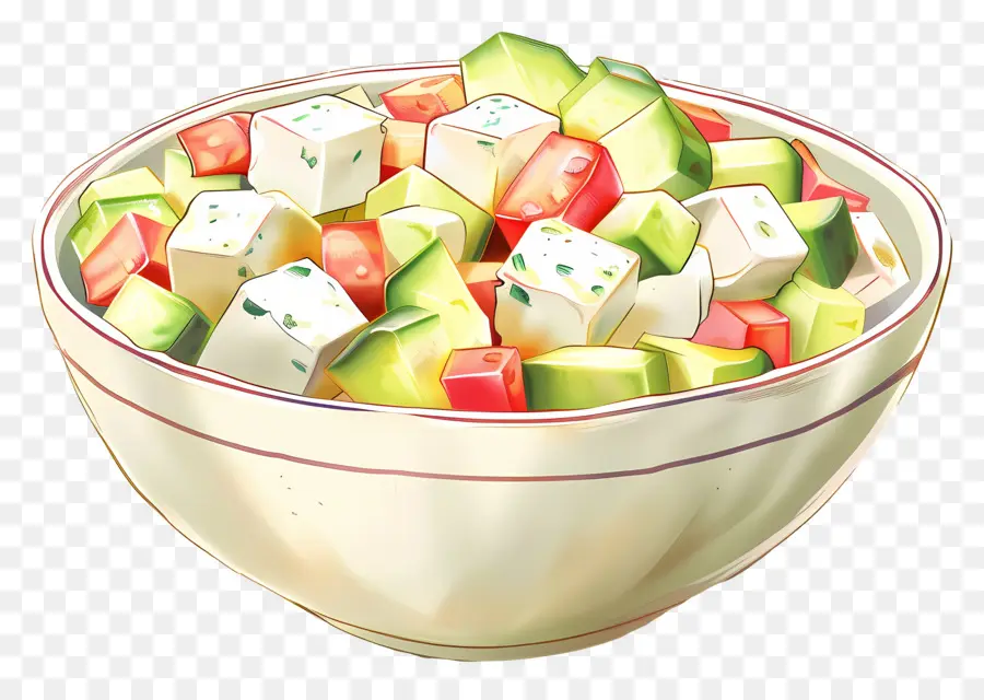 Salada Waldorf，Salada Colorida PNG