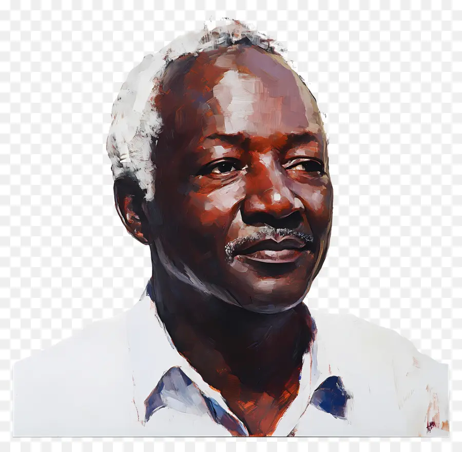 Júlio Nyerere，Homem Idoso Sorrindo PNG