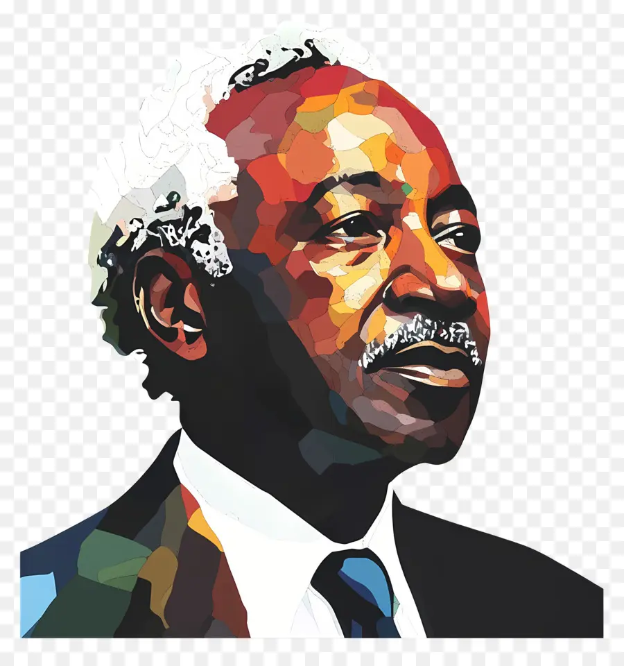 Júlio Nyerere，Arte Pop Do Homem Idoso PNG