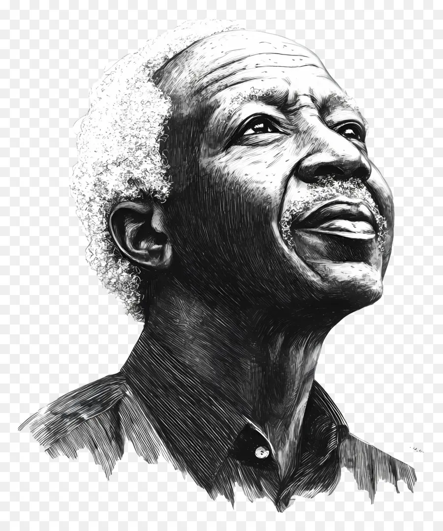 Júlio Nyerere，Retrato De Homem Idoso PNG