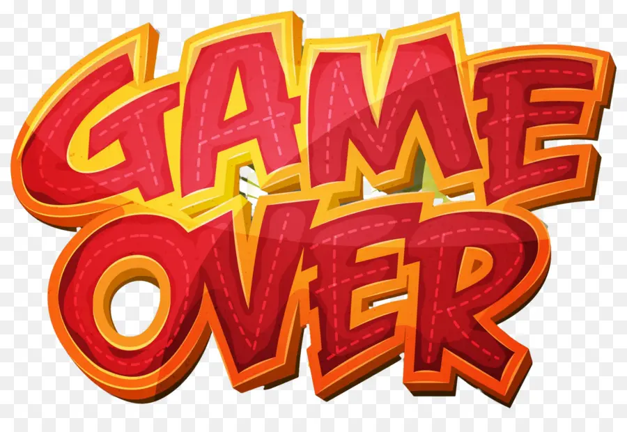 Game Over，Texto De Fim De Jogo PNG