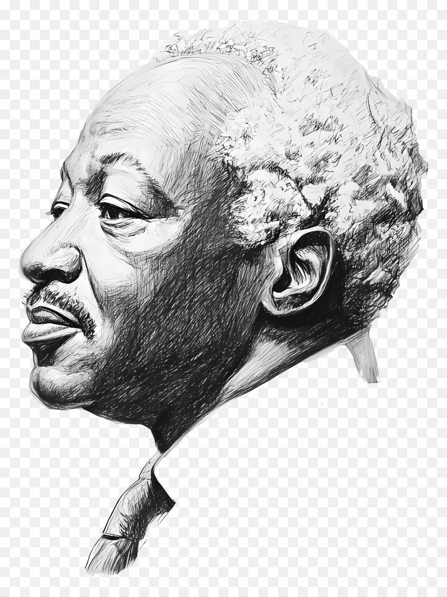 Júlio Nyerere，Retrato De Esboço PNG