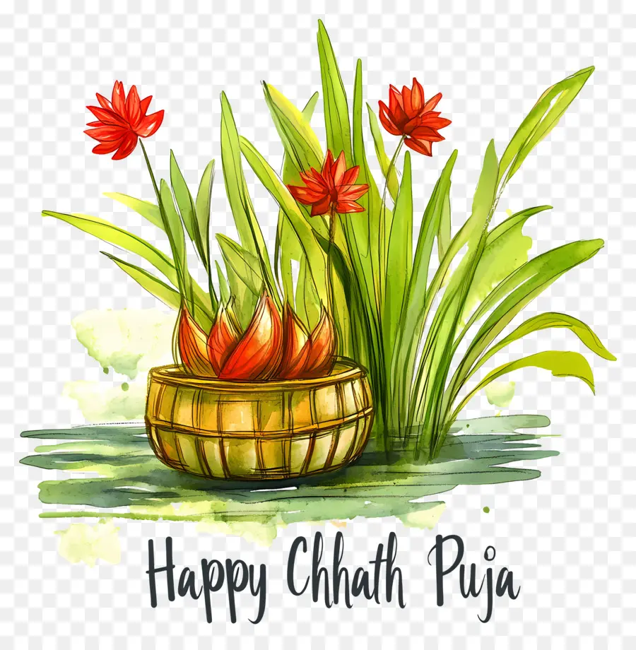 Feliz Chhath Puja，Saudação Chhath Puja PNG