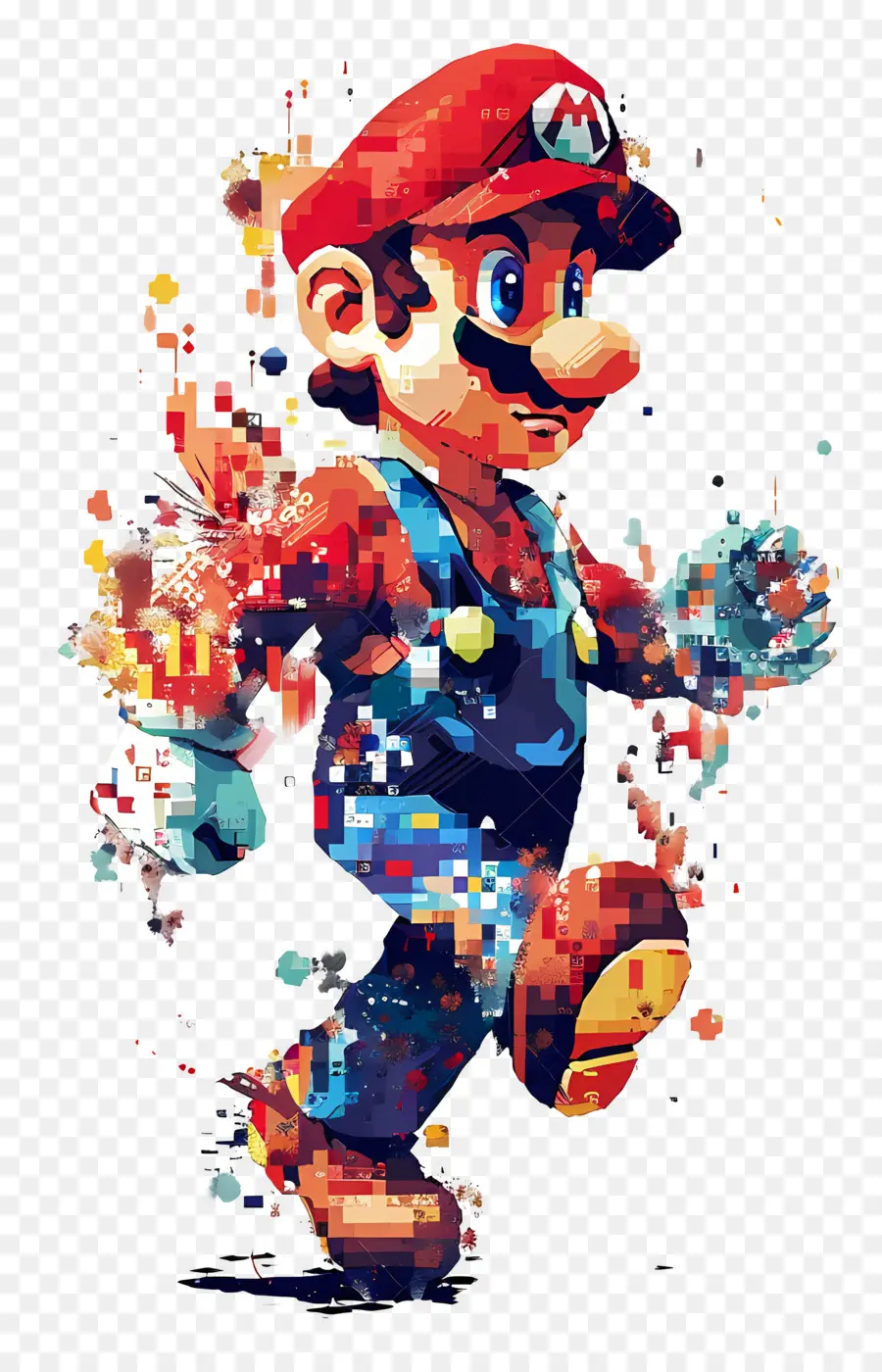 Pixel Mário，Mário Colorido PNG