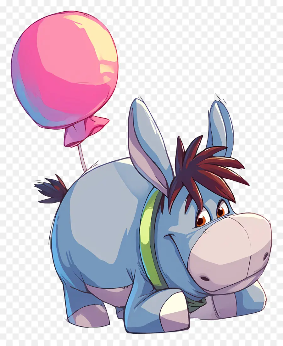 Bisonho，Burro De Desenho Animado Com Balão PNG