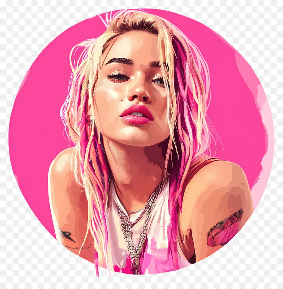 Miley Cyrus，Mulher Ilustrada PNG