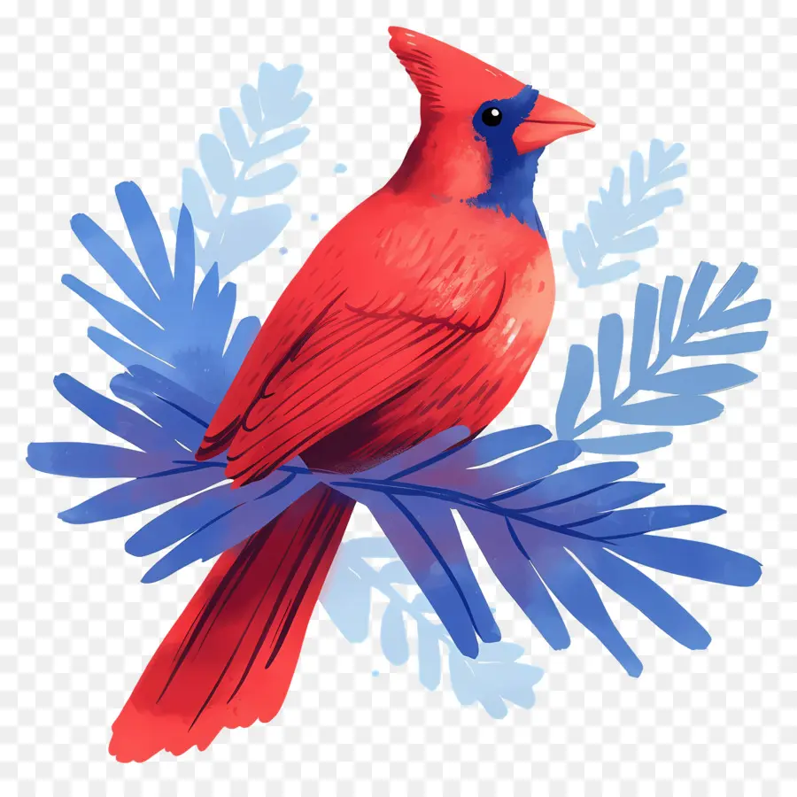 Pássaro De Inverno，Cardeal Vermelho PNG