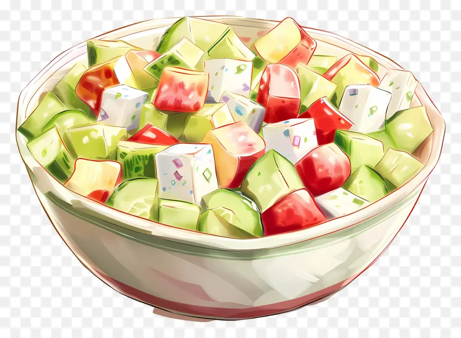 Salada Waldorf，Salada Colorida PNG