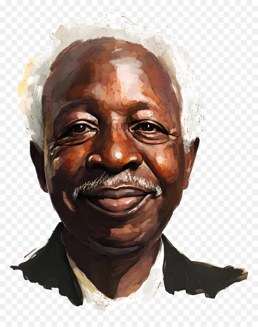 Júlio Nyerere，Homem Idoso Sorrindo PNG