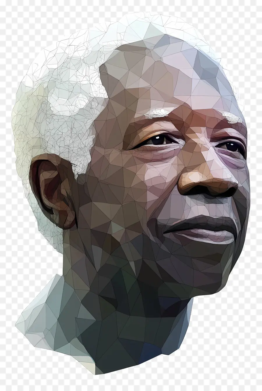 Júlio Nyerere，Arte Low Poly De Homem Idoso PNG