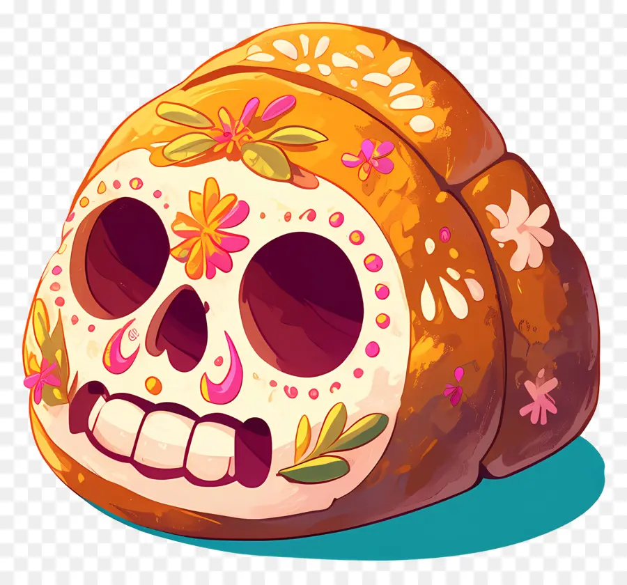 Pan De Muerto，Pão Decorado PNG