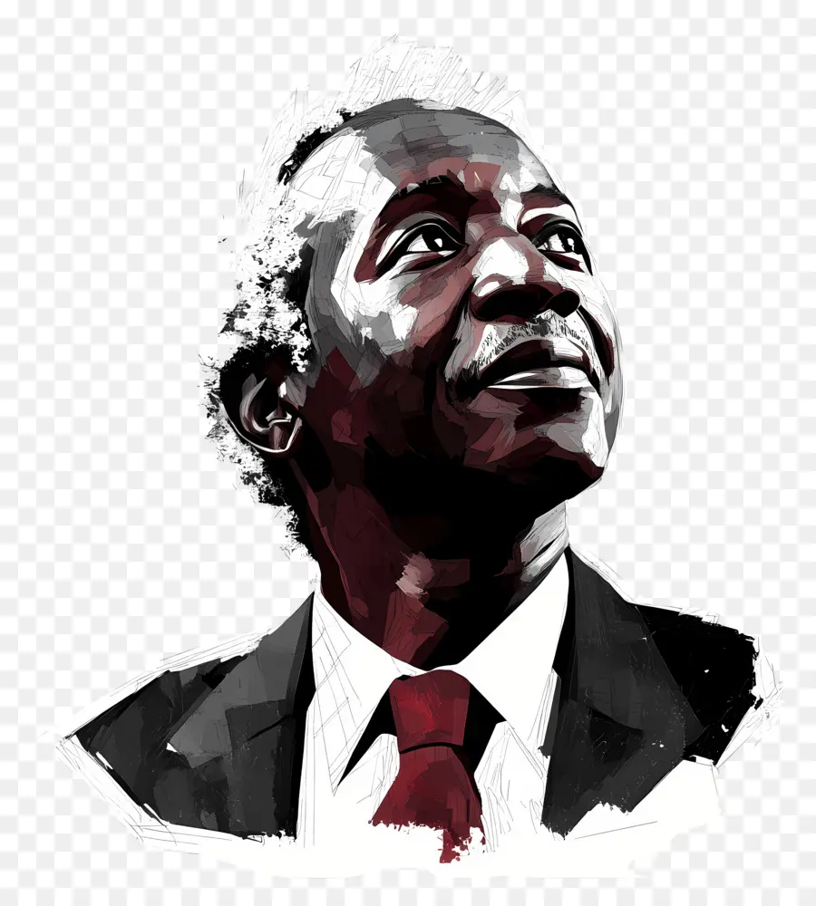 Júlio Nyerere，Homem Idoso De Terno PNG