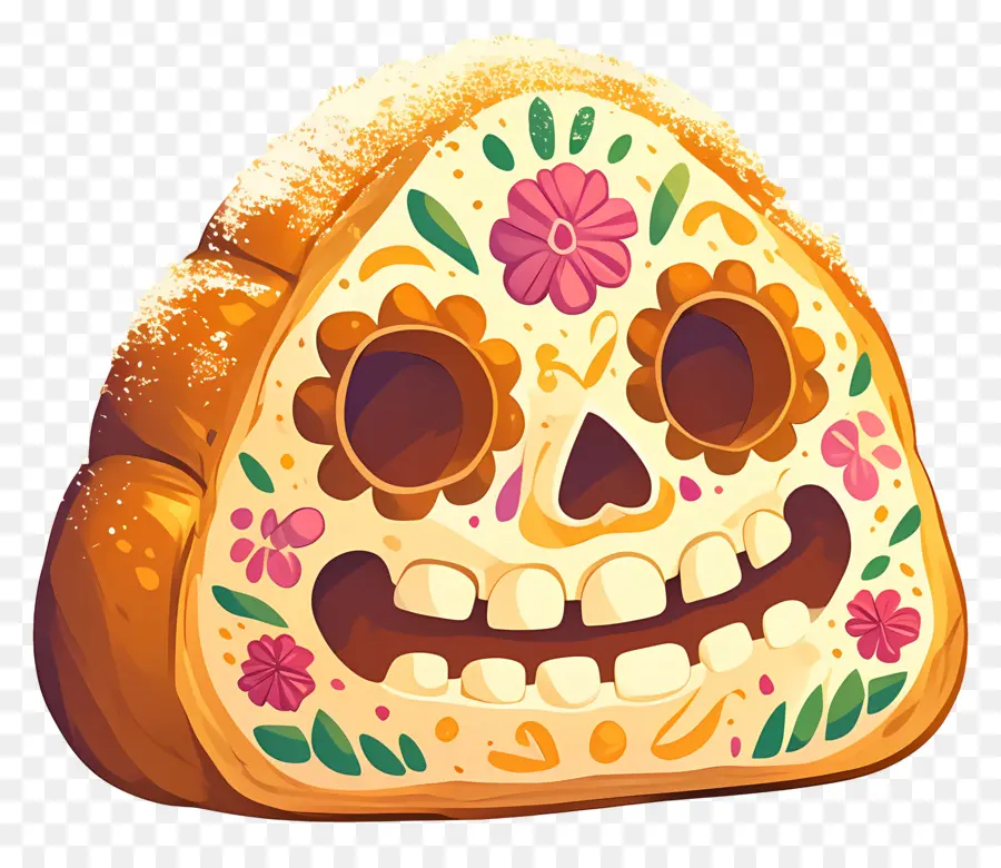 Pan De Muerto，Pão Decorado PNG