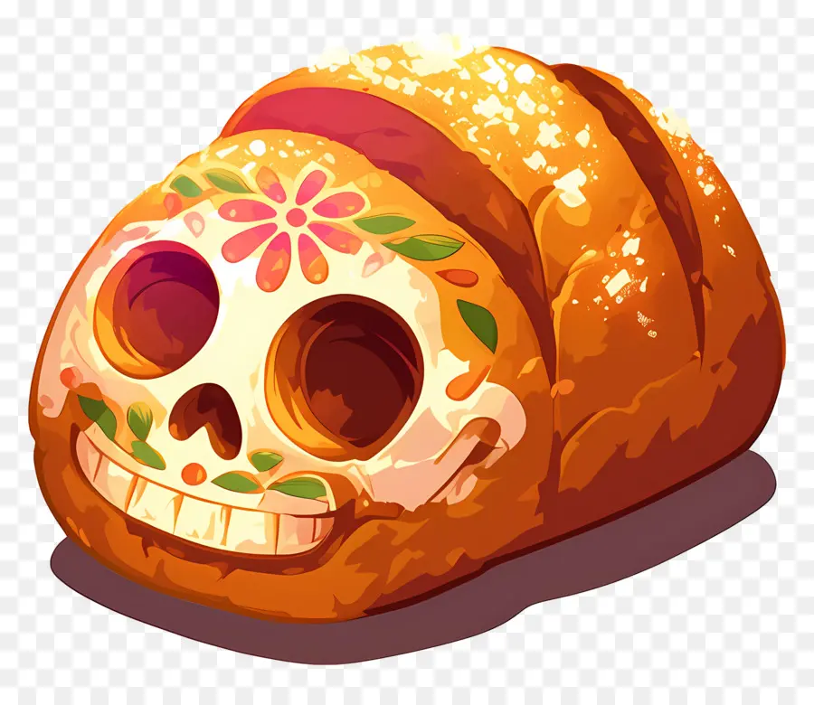 Pan De Muerto，Pão Decorado PNG