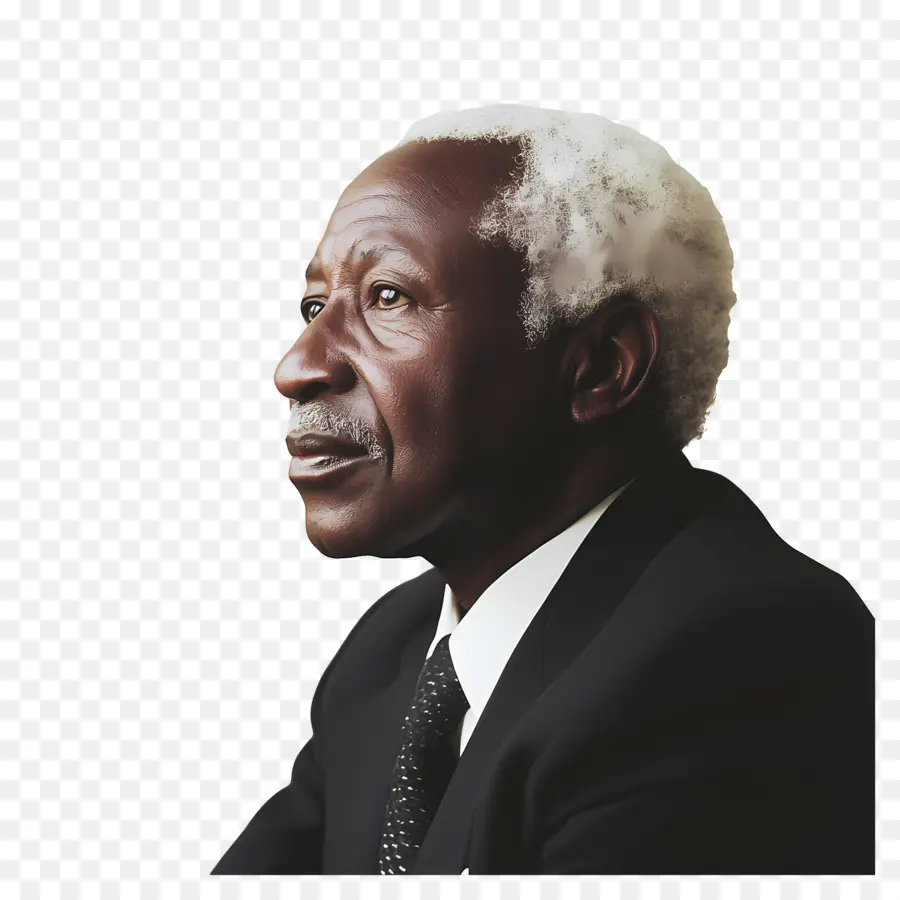 Júlio Nyerere，Perfil Lateral Do Homem Idoso PNG