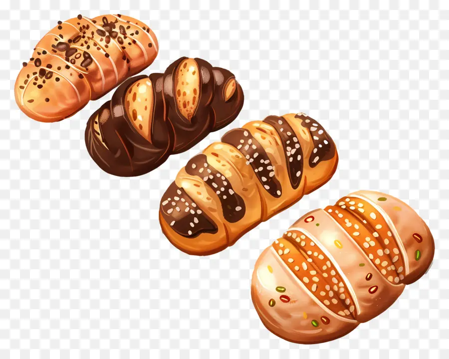 Pão Doce Mexicano，Pão Sortido PNG