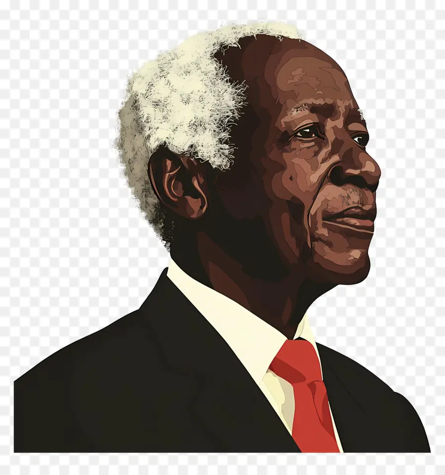 Júlio Nyerere，Retrato De Homem Idoso PNG