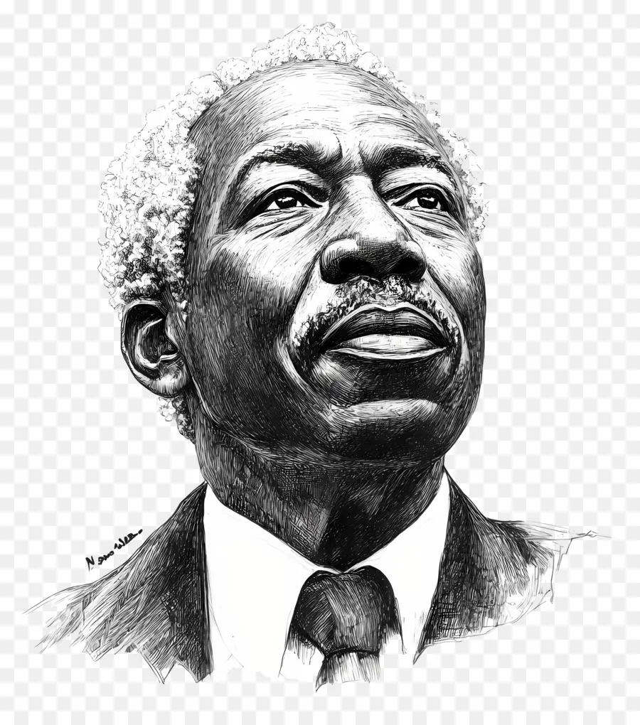 Júlio Nyerere，Esboço De Homem Idoso PNG