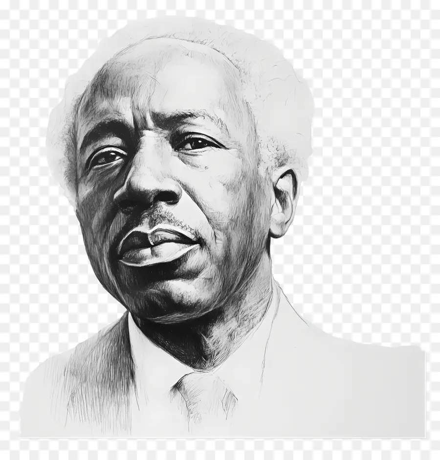 Júlio Nyerere，Desenho A Lápis De Homem Idoso PNG