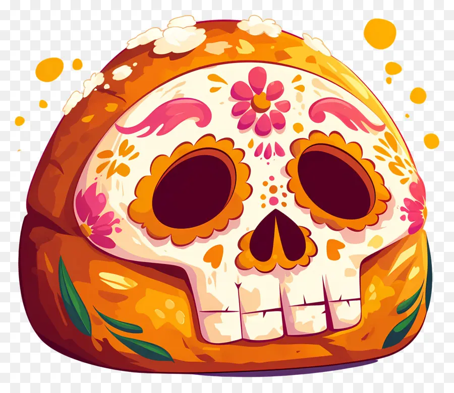 Pan De Muerto，Pão Decorado PNG