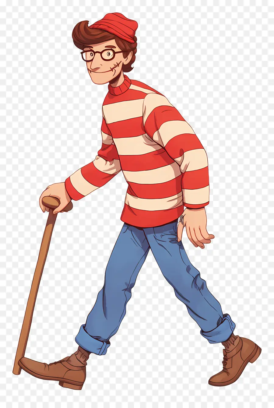 Valdo，Personagem De Camisa Listrada PNG