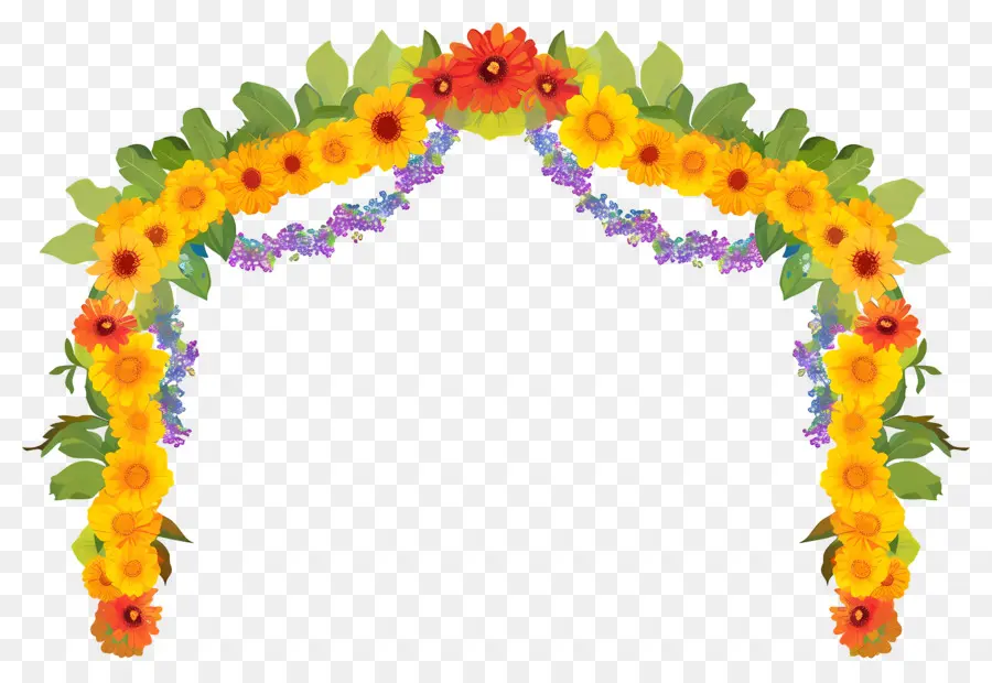 Guirlanda De Casamento Indiana，Arco Floral PNG