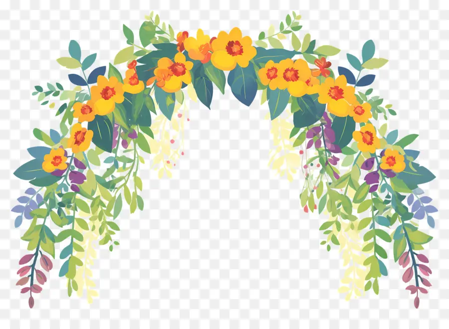 Arco De Guirlanda，Arco Floral PNG