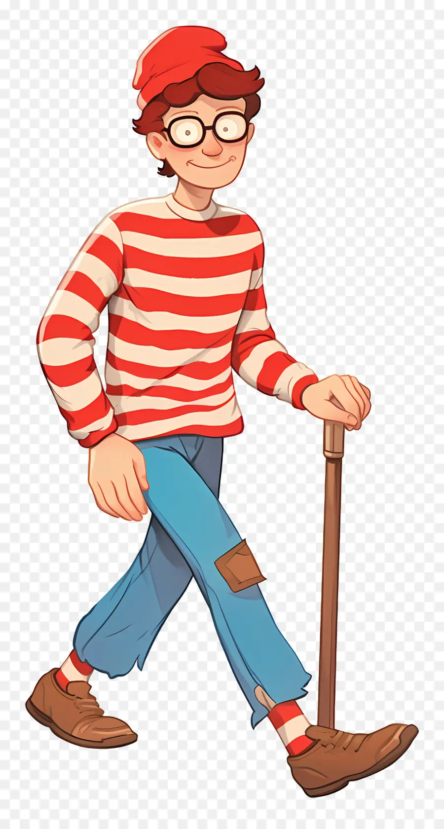 Valdo，Personagem De Camisa Listrada PNG