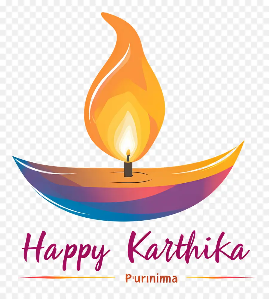 Karthika Purnima，Diya Colorido PNG