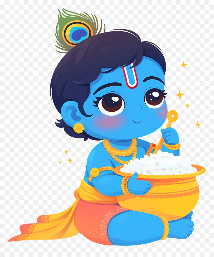 Bebê Krishna，Divindade Criança Azul PNG