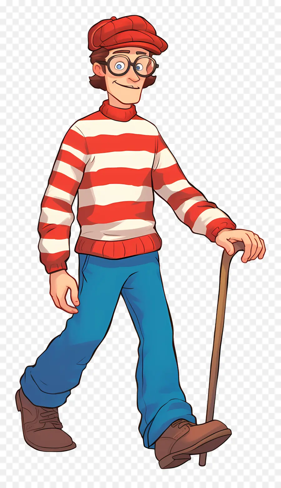 Valdo，Personagem De Camisa Listrada PNG