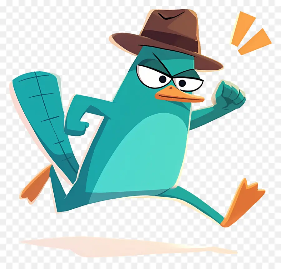 Perry O Ornitorrinco，Agente Platypus Em Ação PNG