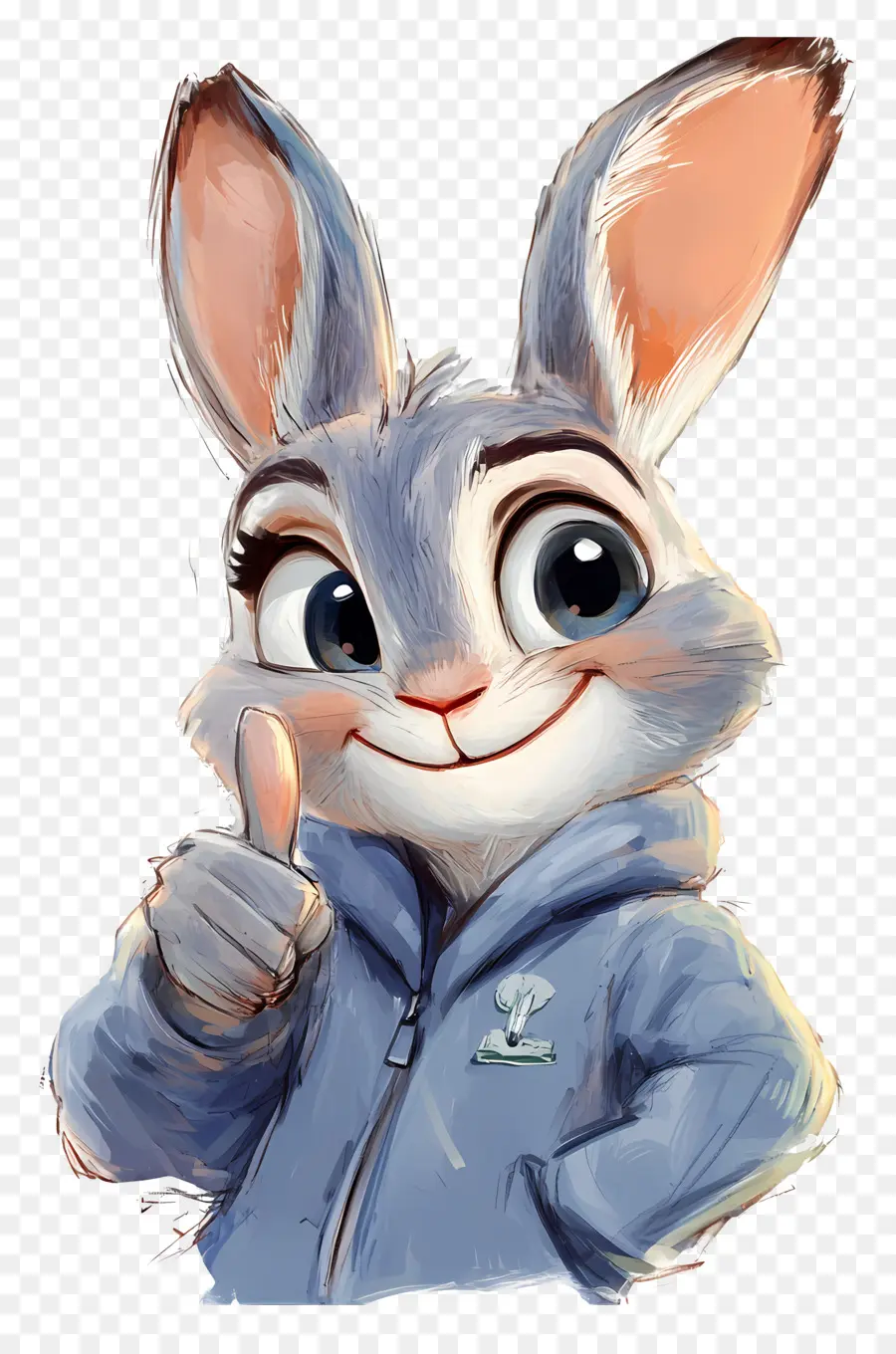 Judy Hopps，Coelho De Desenho Animado Desistindo Do Polegar PNG