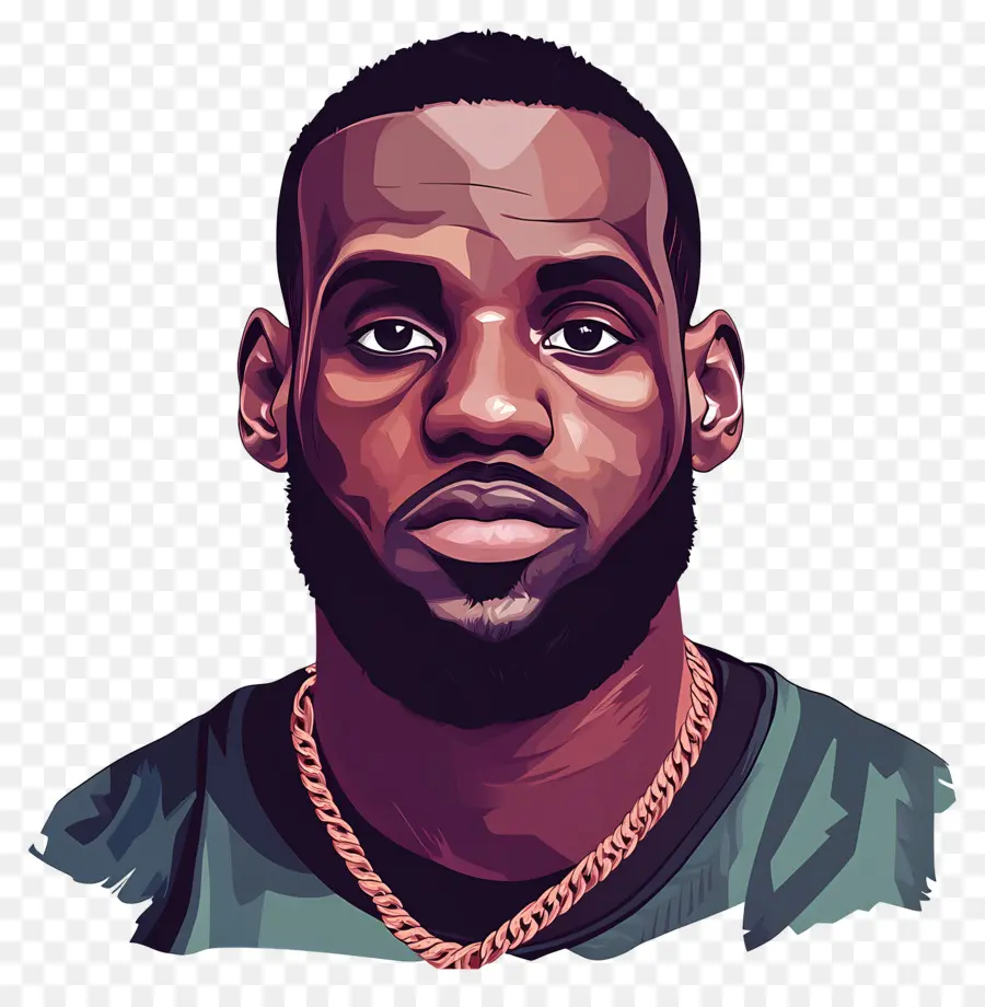 Lebronjames，Ilustração De Retrato PNG