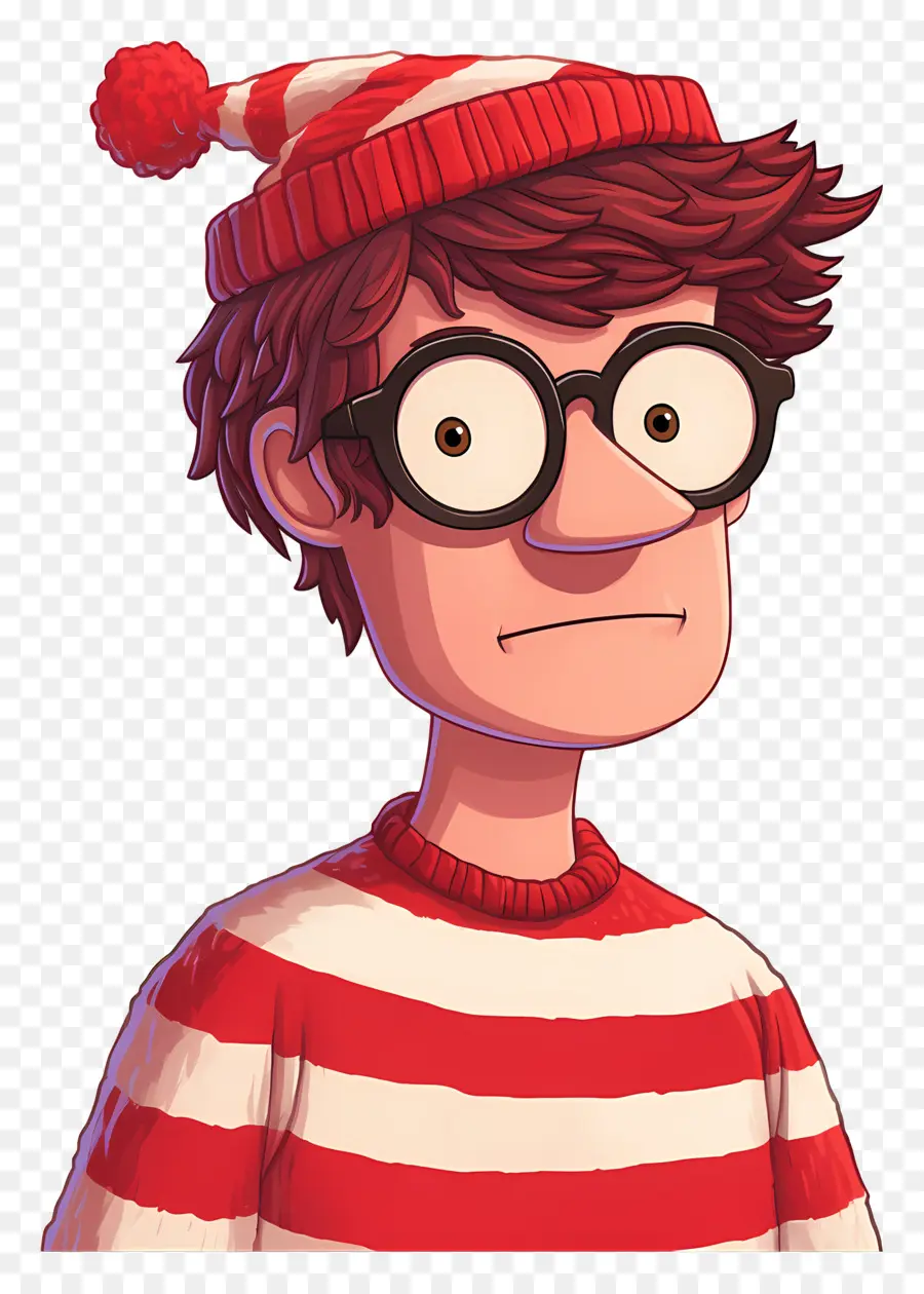 Valdo，Personagem De Chapéu Listrado PNG